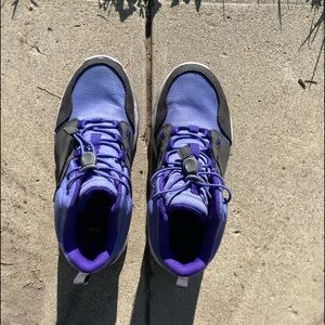 purple teva hiking shoes!! very comfortable.